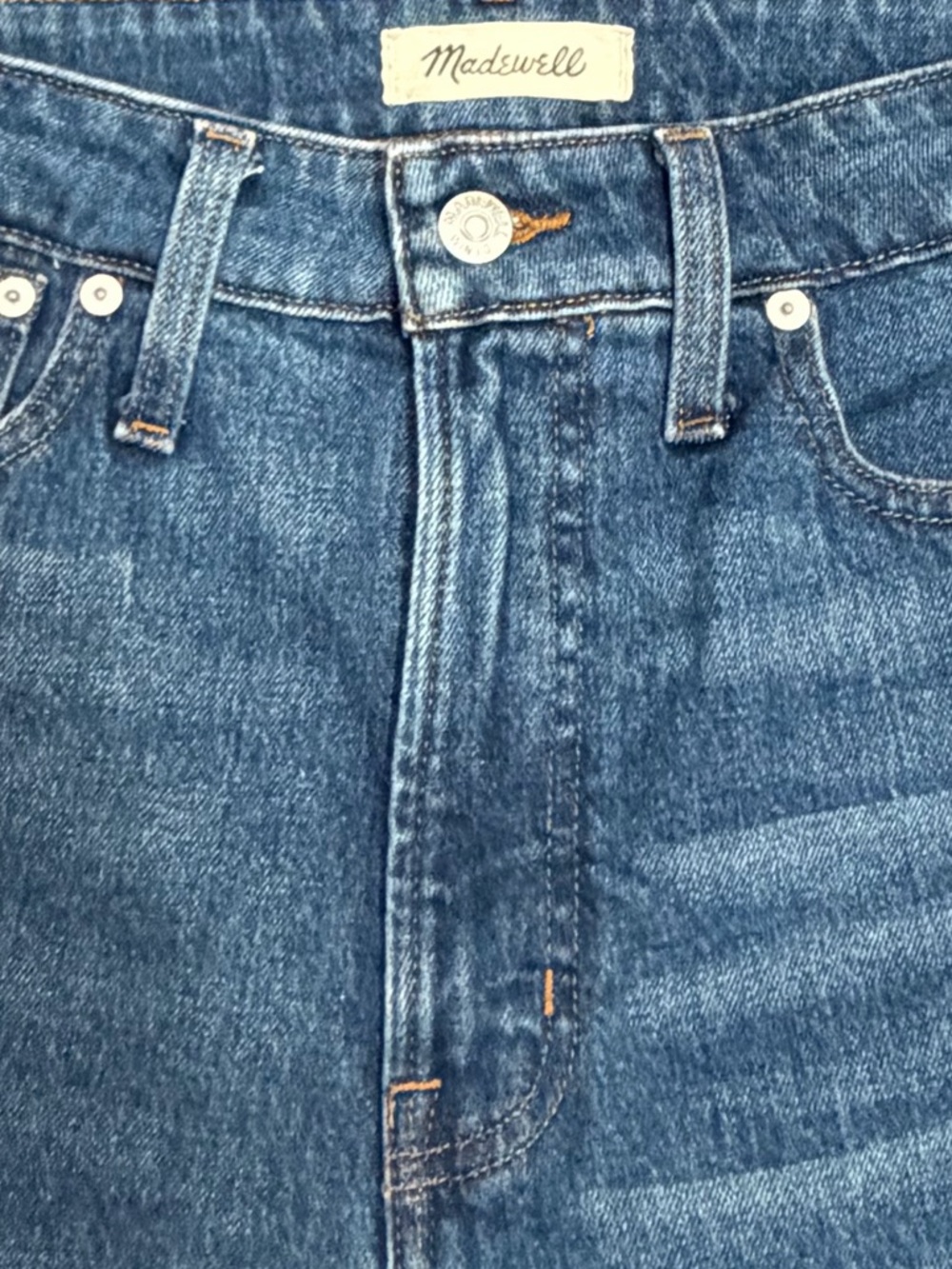 Madewell Classic High-Rise Straight Leg Jeans - Blue - Picture 3 of 3